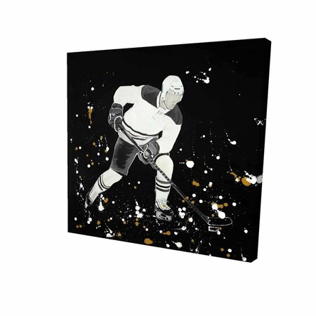 BEGIN HOME DECOR 12 x 12 in. Hockey Player In Action-Print on Canvas 2080-1212-SP72